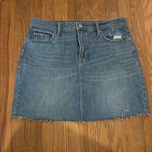 Old Navy Distressed Blue Mini Skirt